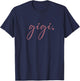 Gigi Cute Pink Grandma T-Shirt - T-Shirt | Navy