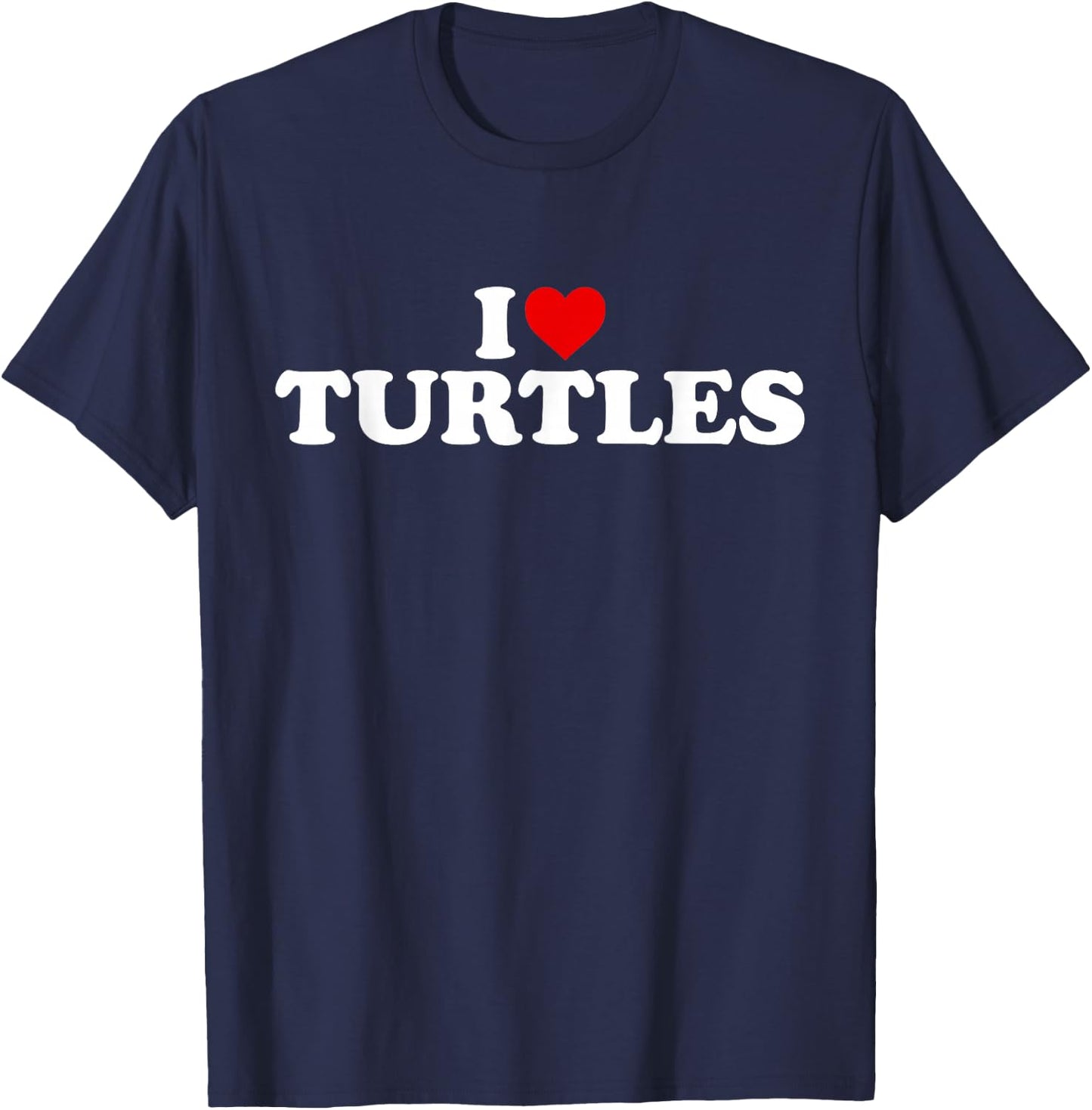 I Love Turtles - Heart T-Shirt - T-Shirt | Navy