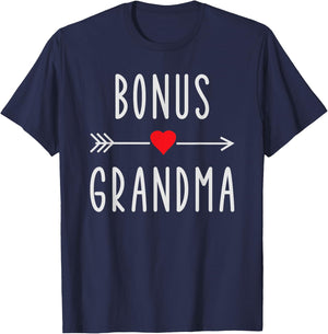 Bonus Grandma Funny Stepgrandma Gift Mother's Day T-Shirt - T-Shirt | Navy