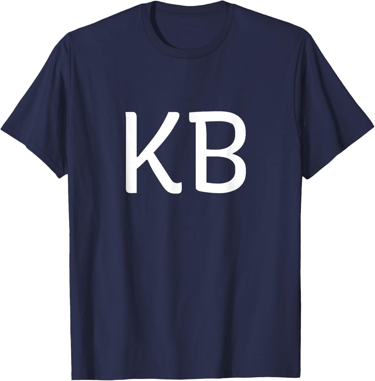 KB Two Letter Pair - Elegant Personalized Initials T-Shirt - T-Shirt | Navy