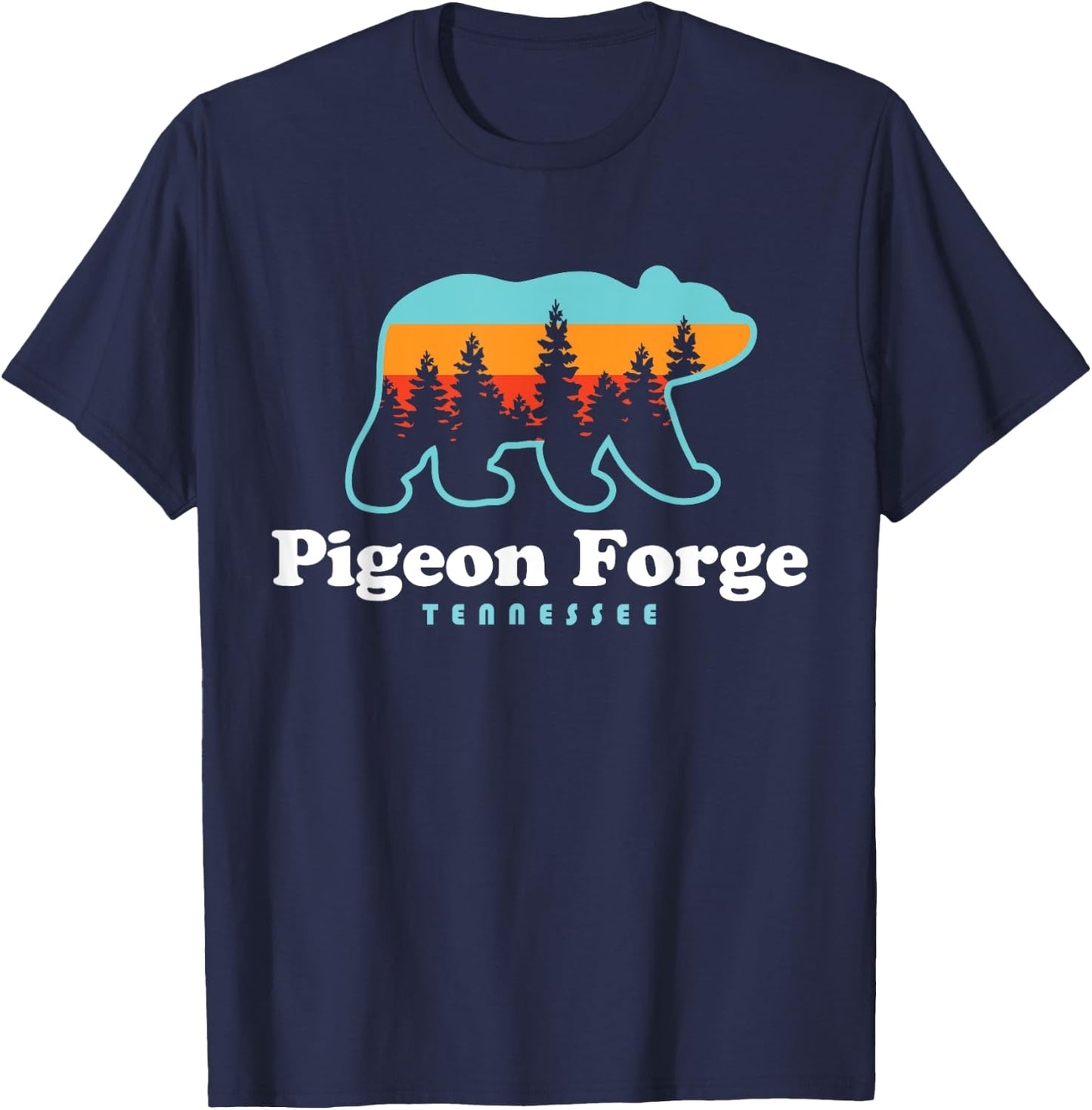 Pigeon Forge TN Bear Great Smoky Mountains T-Shirt - T-Shirt | Navy