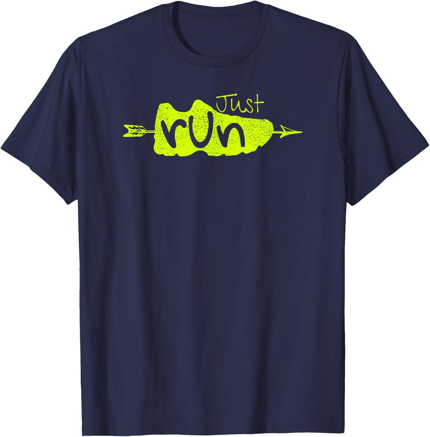 Just Run XC Running Shoe Cross Country Runners Training Gear T-Shirt - T-Shirt | Navy