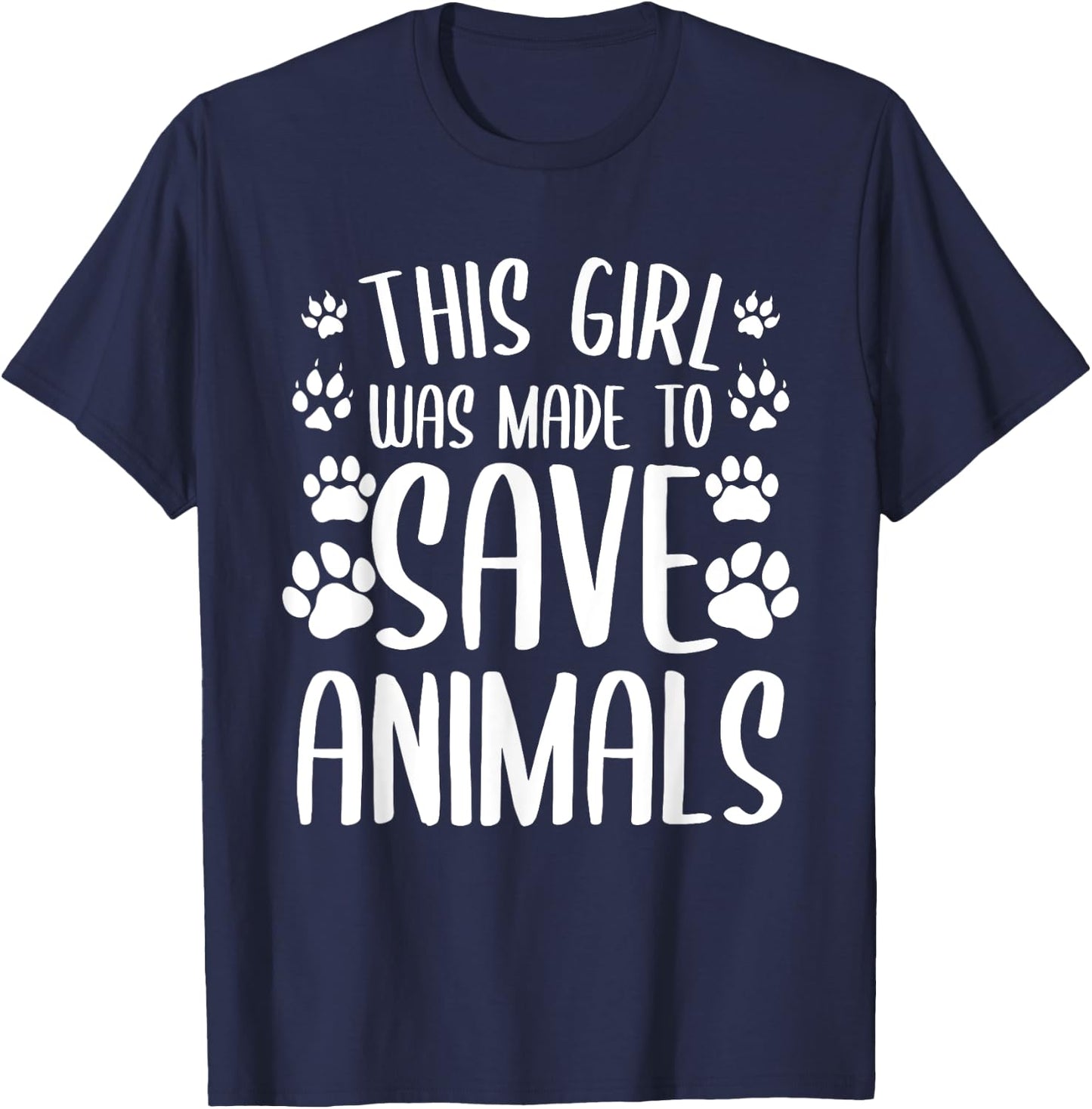 Funny Veterinarian Design For Girls Women Vet Tech Assistant T-Shirt - T-Shirt | Navy