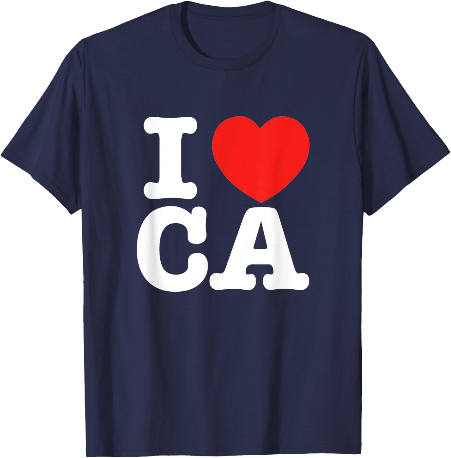 I Heart California (CA) Love T-Shirt - T-Shirt | Navy