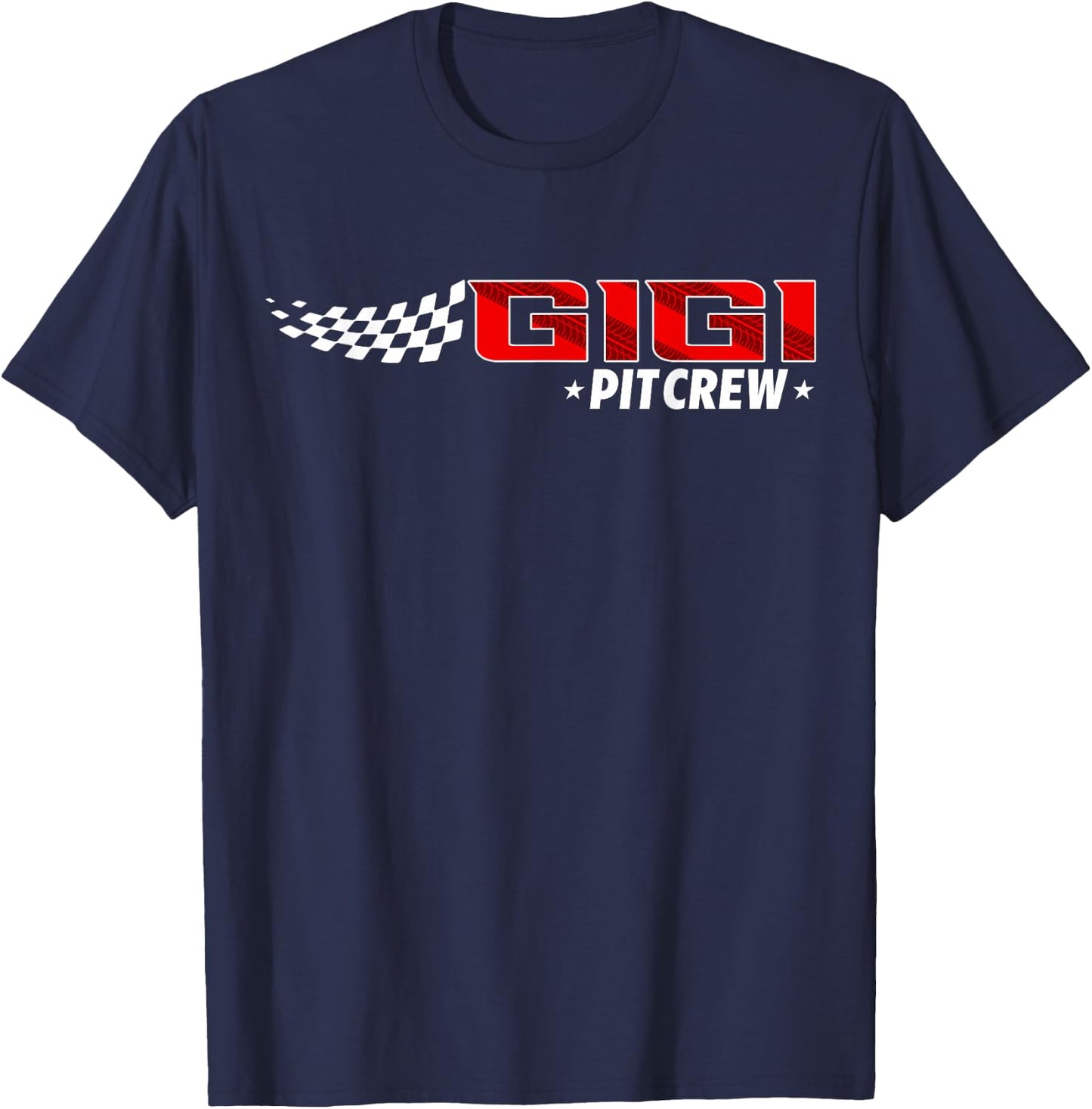 Race Car Birthday Party Racing Family Gigi Pit Crew T-Shirt - T-Shirt | Navy