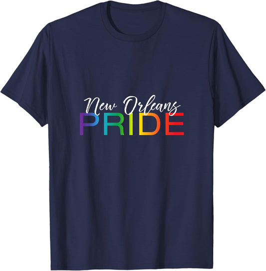 New Orleans Pride Shirt, Cute Gay Pride Monthly Gift T-Shirt - T-Shirt | Navy