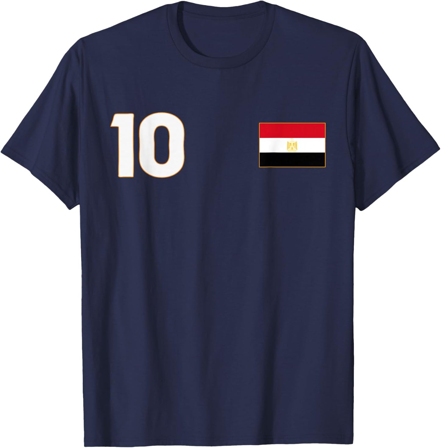 Egypt Flag Number 10 Shield Emblem National Pride T-Shirt - T-Shirt | Navy