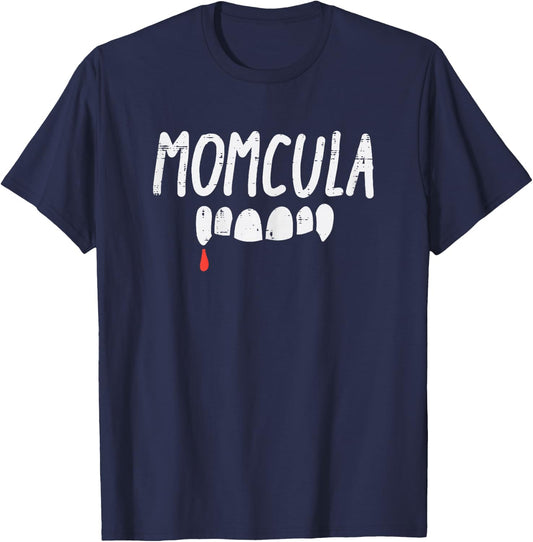 Momcula Mom Dracula Halloween Family Matching Mama Women T-Shirt - T-Shirt | Navy