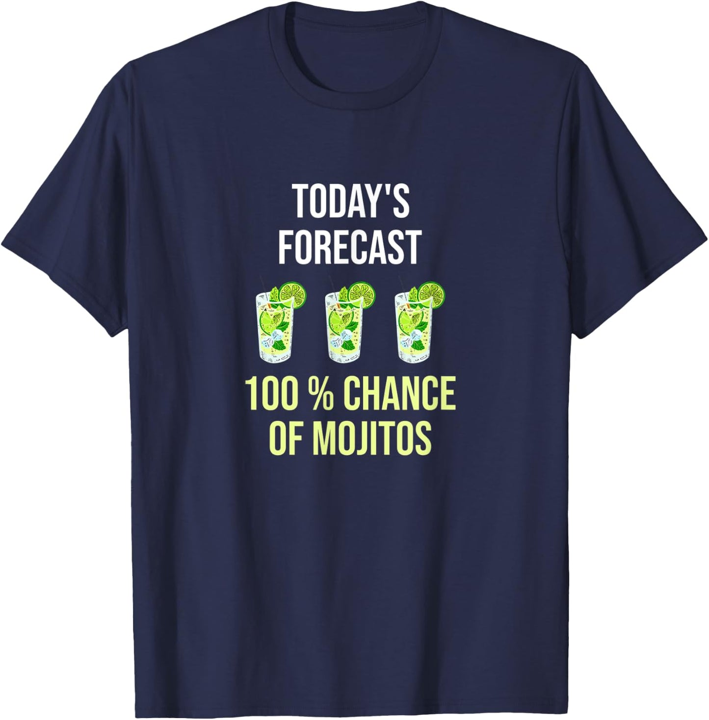 Funny Mojito King Lover Party Drink Bartender T-Shirt - T-Shirt | Navy