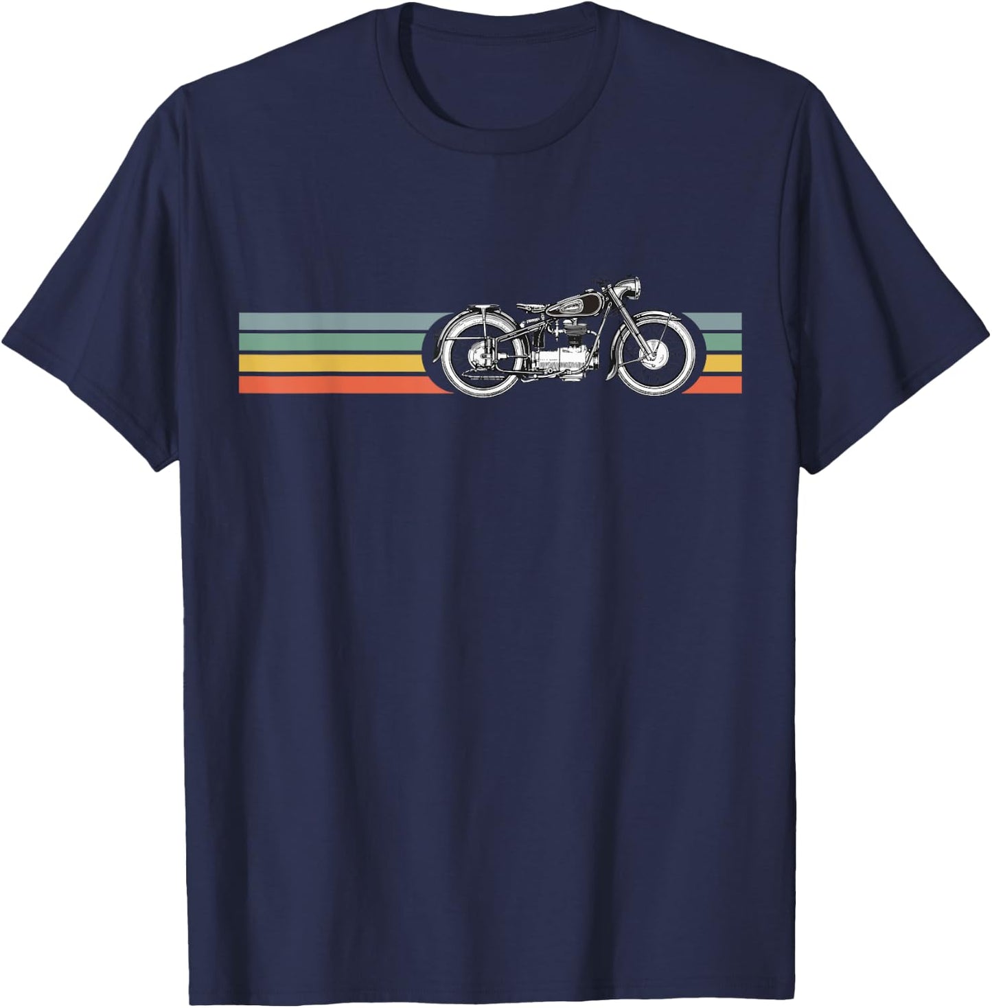 Retro Vintage Motorcycle | I love my Motorcycle T-Shirt - T-Shirt | Navy