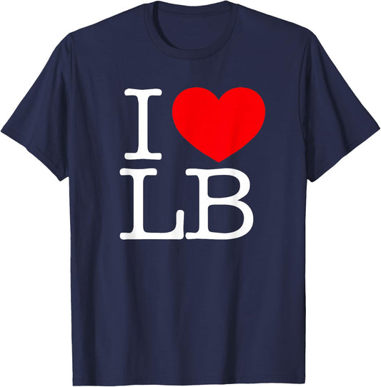 I Love (Heart) LB T-Shirt - T-Shirt | Navy