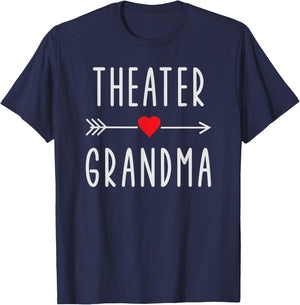 Theater Grandma Women Theatre Lover Gift Funny Grandmother T-Shirt - T-Shirt | Navy