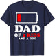 Dad of 2 Kids and a Dog Gifts From Son Fathers Day Christmas T-Shirt - T-Shirt | Navy