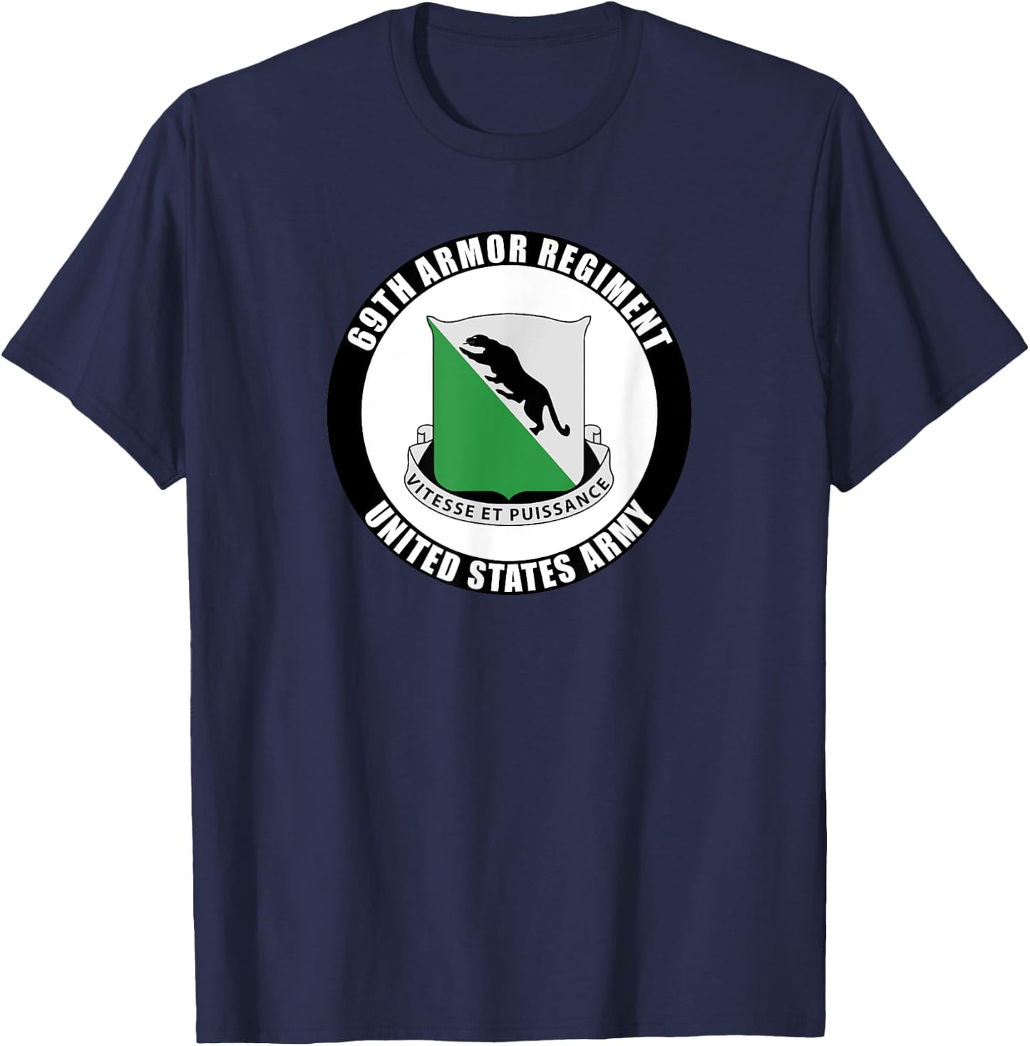 69th Armor Regiment United States Army Veteran Military T-Shirt - T-Shirt | Navy