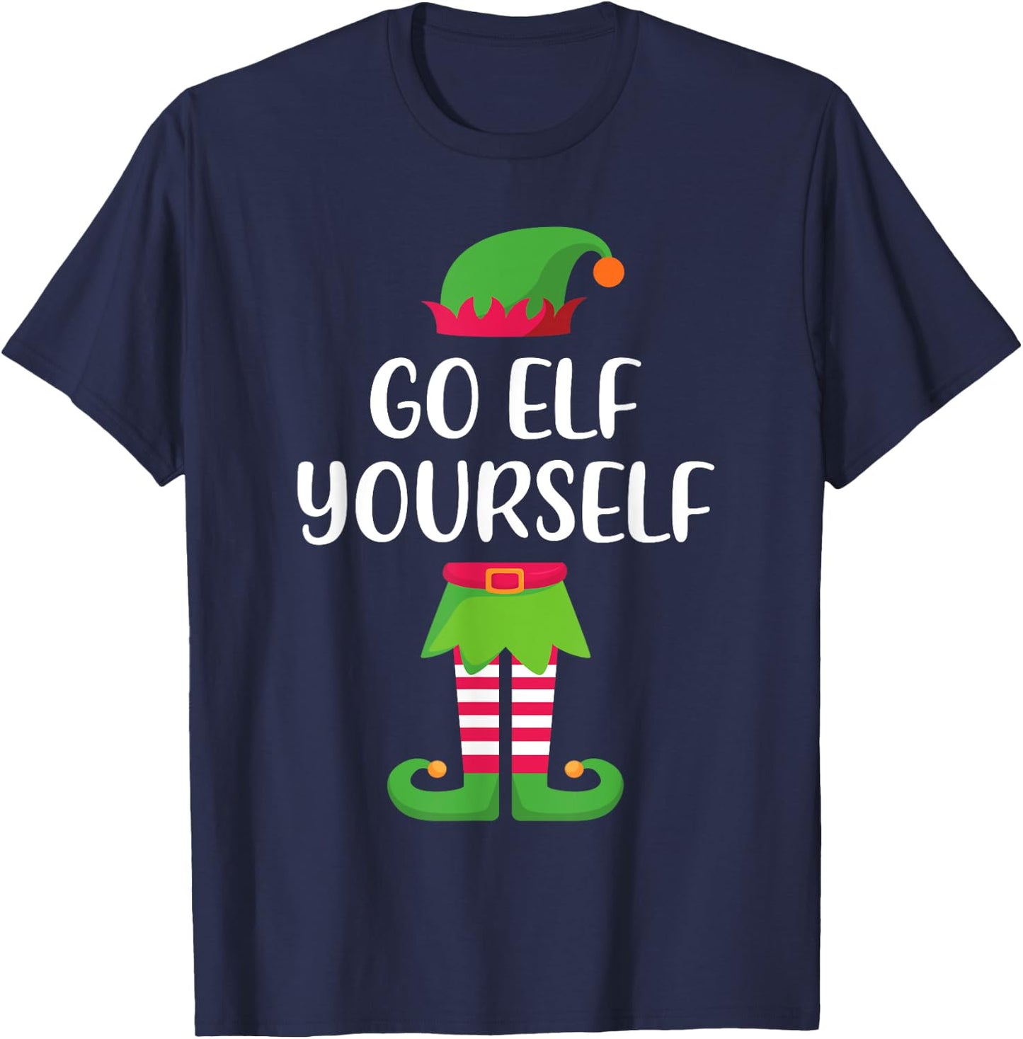 Go Elf Yourself Matching Family Group Christmas T-Shirt - T-Shirt | Navy