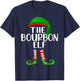 Funny The Bourbon Elf Matching Family Christmas T-Shirt - T-Shirt | Navy