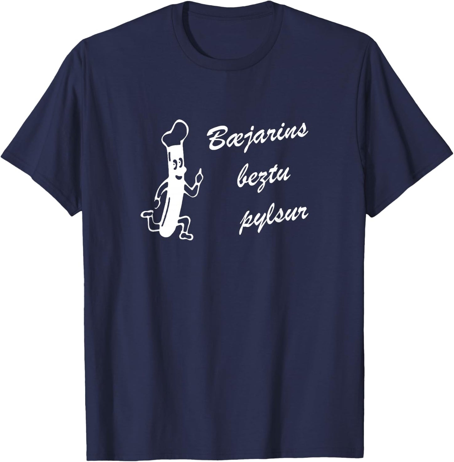 Iceland Hotdog Foodie T-Shirt - T-Shirt | Navy