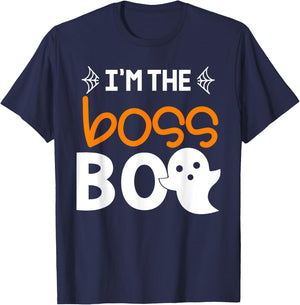 Boss Boo Shirt Family Costume Halloween PJs T-Shirt - T-Shirt | Navy