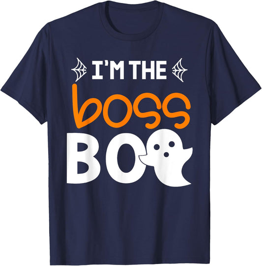 Boss Boo Shirt Family Costume Halloween PJs T-Shirt - T-Shirt | Navy