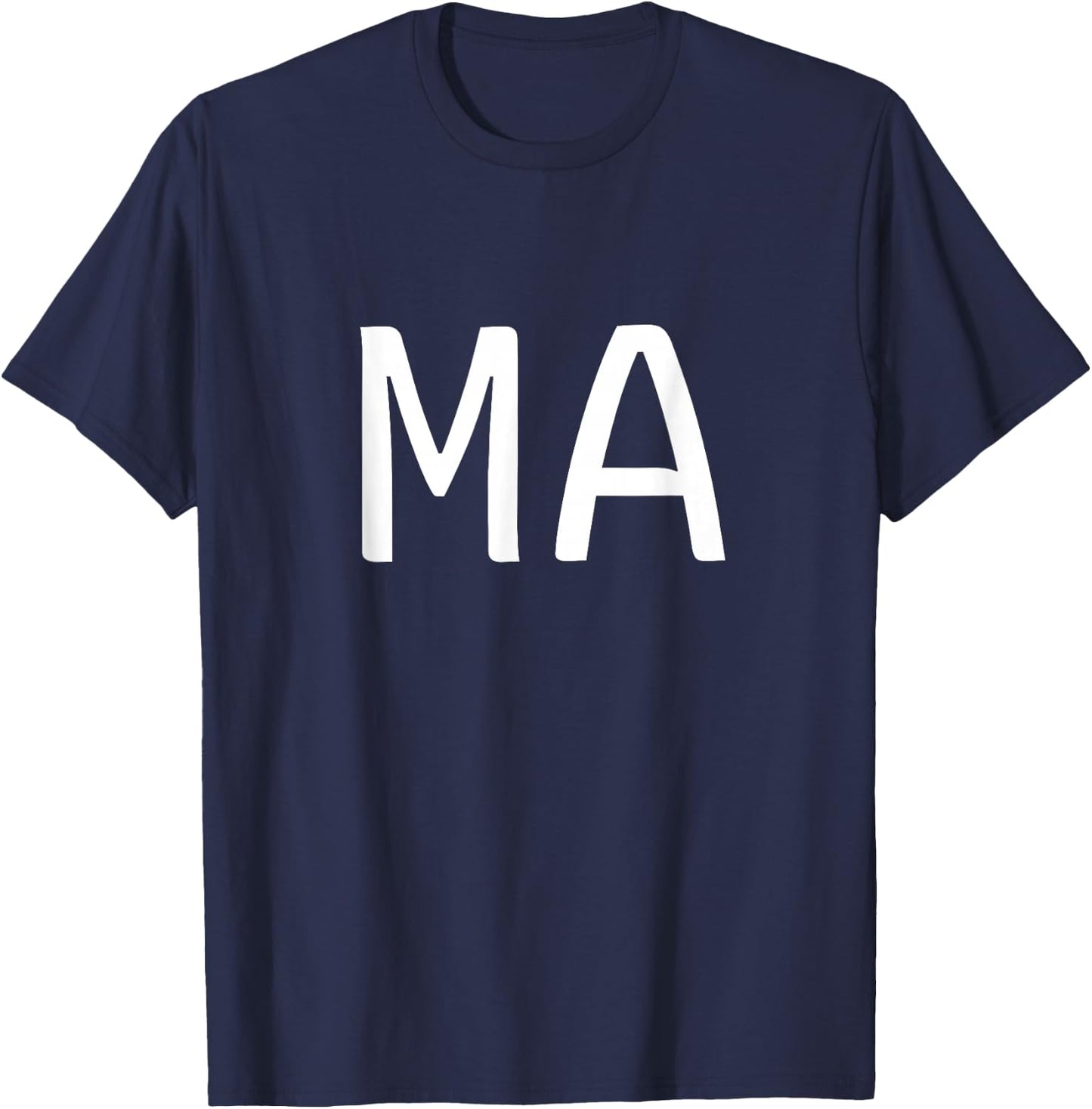 MA Two Letter Pair - Elegant Personalized Initials T-Shirt - T-Shirt | Navy