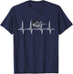 Birding Shirts for Birders & Bird Lovers Dark-Eyed Junco Heartbeat - -Adults & Kids Grey Short Sleeve - Small T-Shirt - T-Shirt | Navy