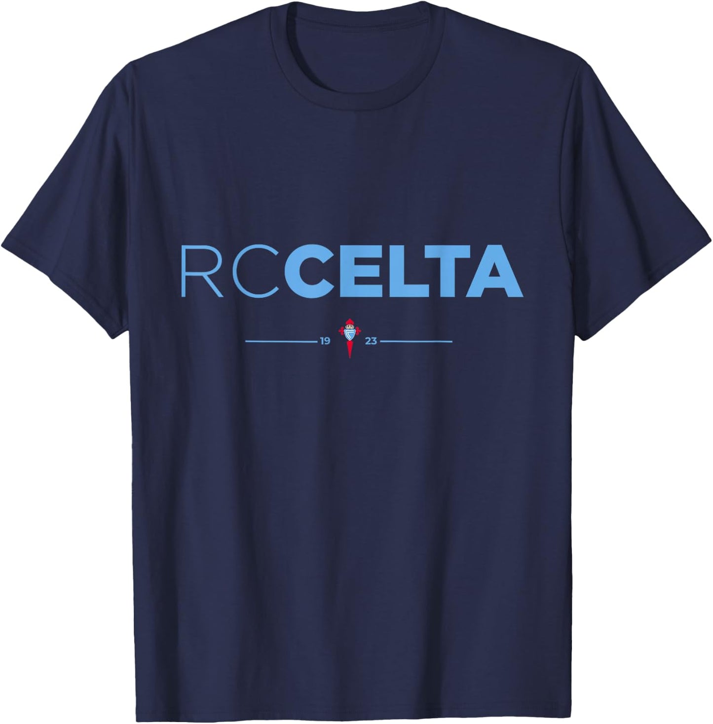 Real Club Celta RC Celta 1923 -Adults Black T-Shirt - T-Shirt | Navy