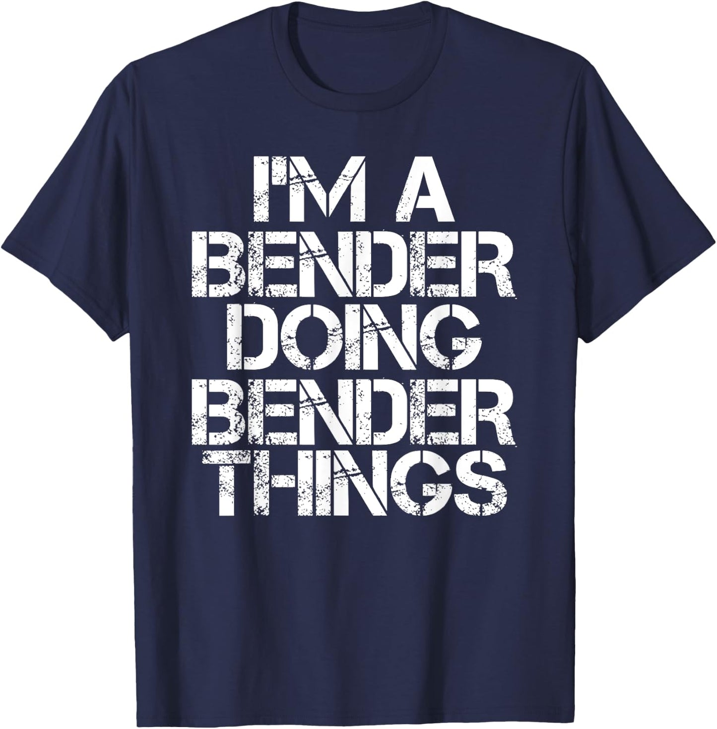 BENDER Funny Surname Family Tree Birthday Reunion Gift T-Shirt - T-Shirt | Navy