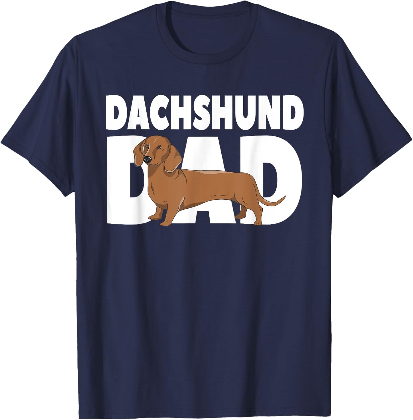 Dachshund Dad Father's Day T-Shirt - T-Shirt | Navy