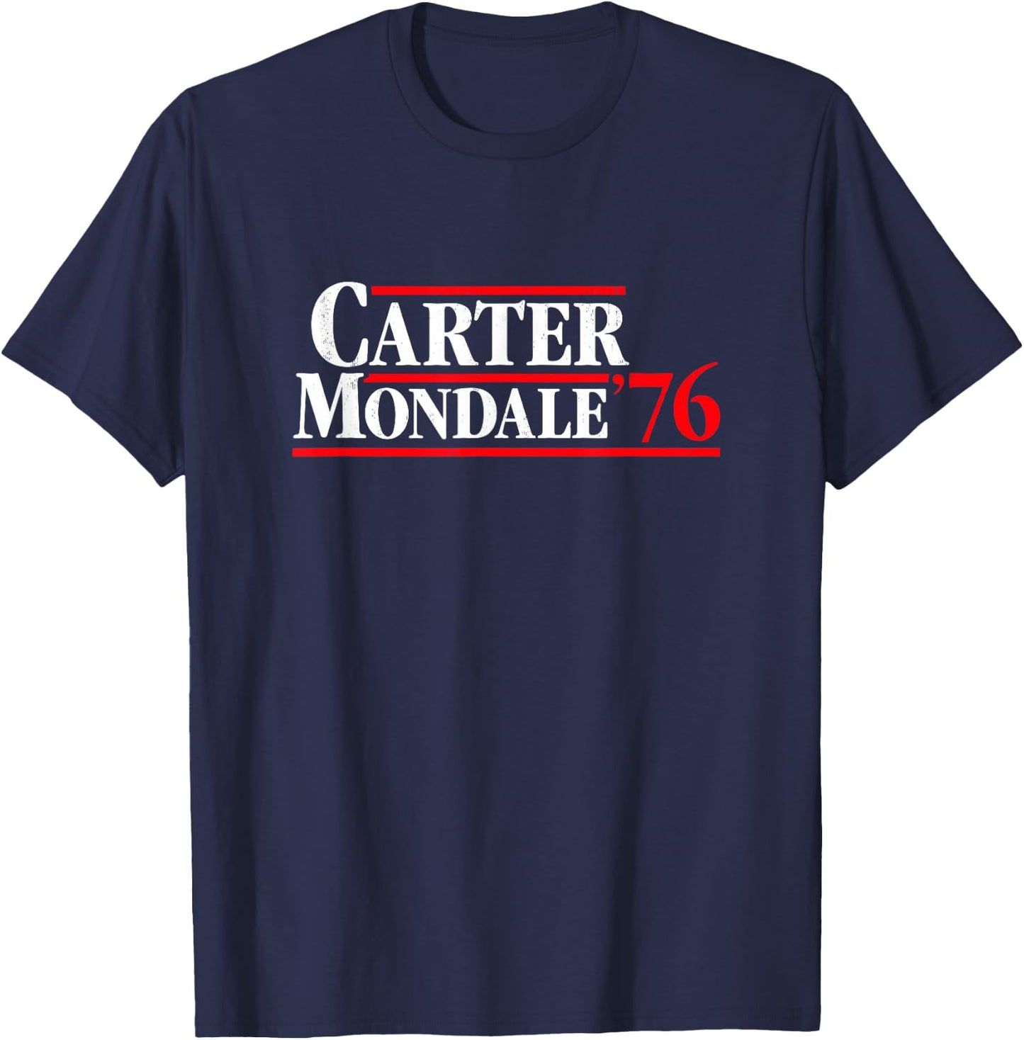 Jimmy Carter 76 Retro Campaign Shirt T-Shirt - T-Shirt | Navy
