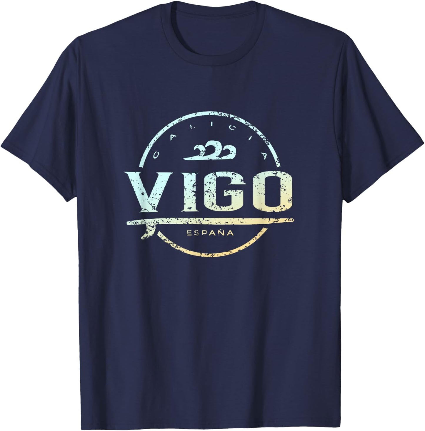 Vigo España - Retro Vigo Spain Vintage Surf T-Shirt - T-Shirt | Navy