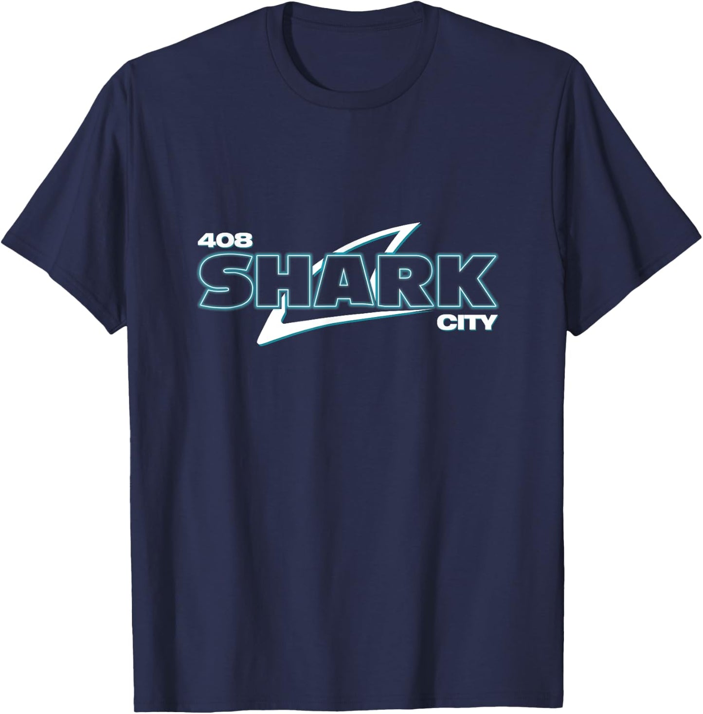 Shark City San Jose Savages Shirt , Black, Small, -Adults, Short Sleeve, Modern, Casual, San Jose Themed T-Shirt - T-Shirt | Navy