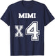 Jersey Style Mimi x4 x 4 Grandkids Proud Grandma Love T-Shirt - T-Shirt | Navy