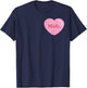Meh Heart Pocket Funny Anti Valentines Day Single Gift T-Shirt - T-Shirt | Navy