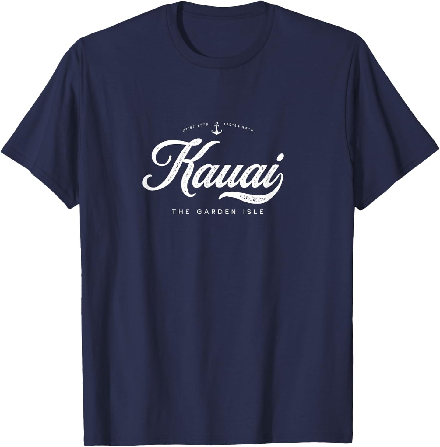 Kauai Hawaii Vintage Retro T-Shirt - T-Shirt | Navy