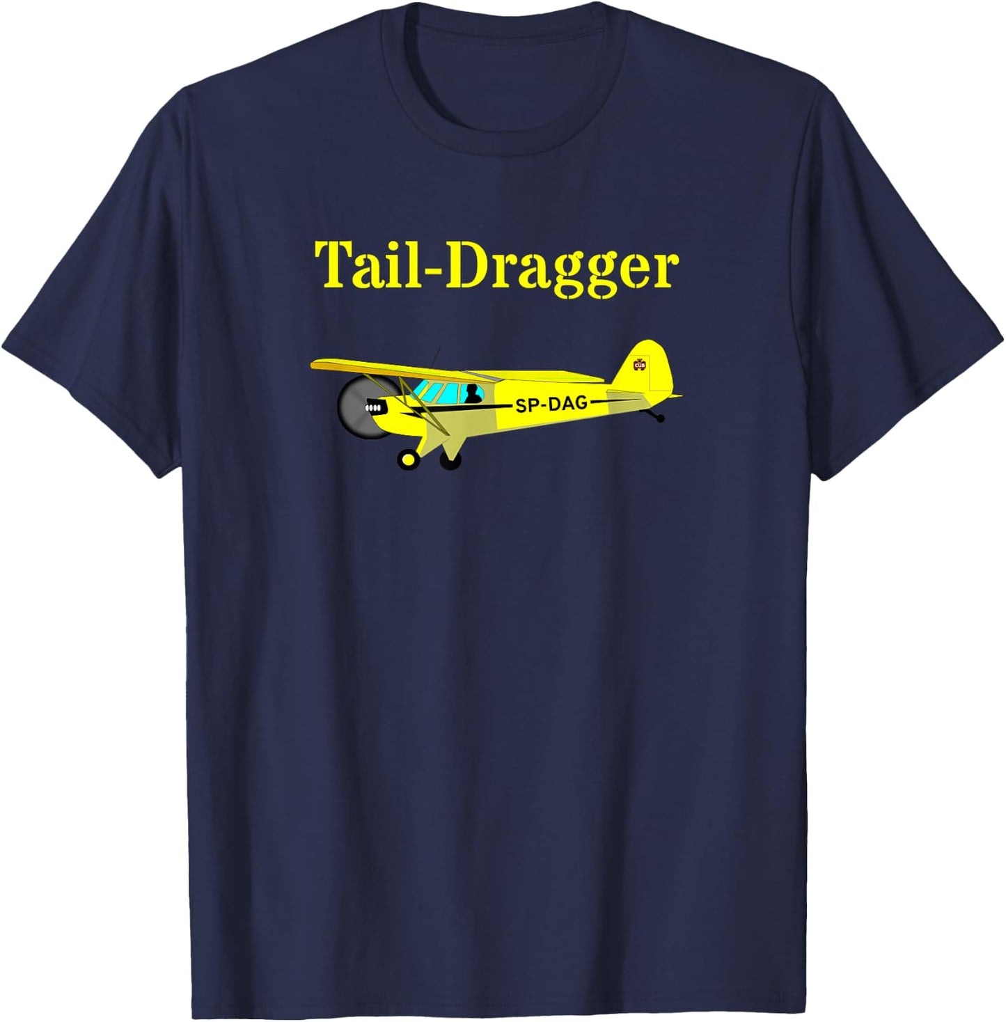 Tail Dragger Airplane T-Shirt - T-Shirt | Navy