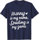 Hunny Is My Name Funny Gifts for Grandma Grandmother T-Shirt - T-Shirt | Navy