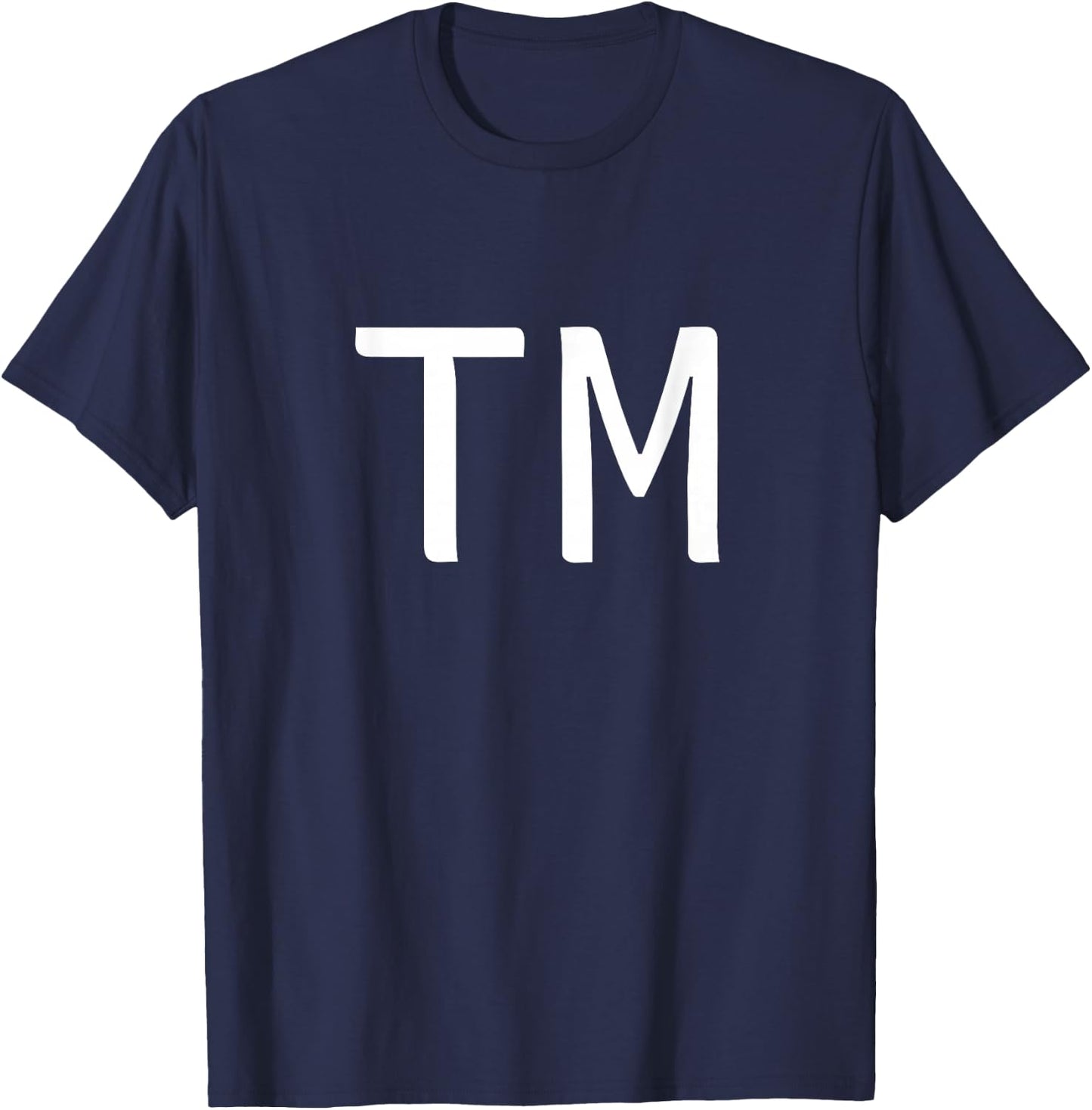 TM Two Letter Pair - Elegant Personalized Initials T-Shirt - T-Shirt | Navy