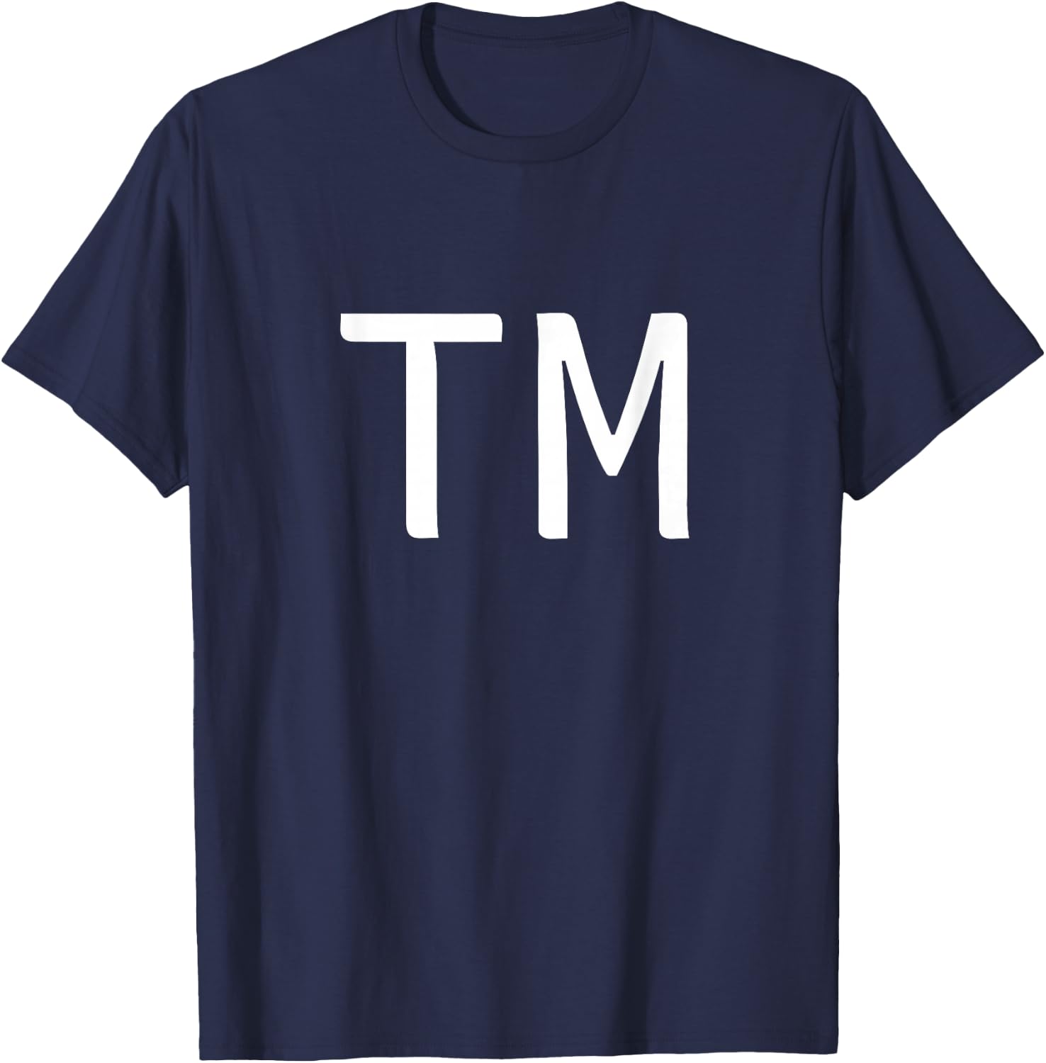 TM Two Letter Pair - Elegant Personalized Initials T-Shirt - T-Shirt | Navy