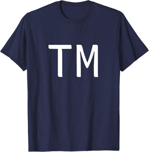 TM Two Letter Pair - Elegant Personalized Initials T-Shirt - T-Shirt | Navy