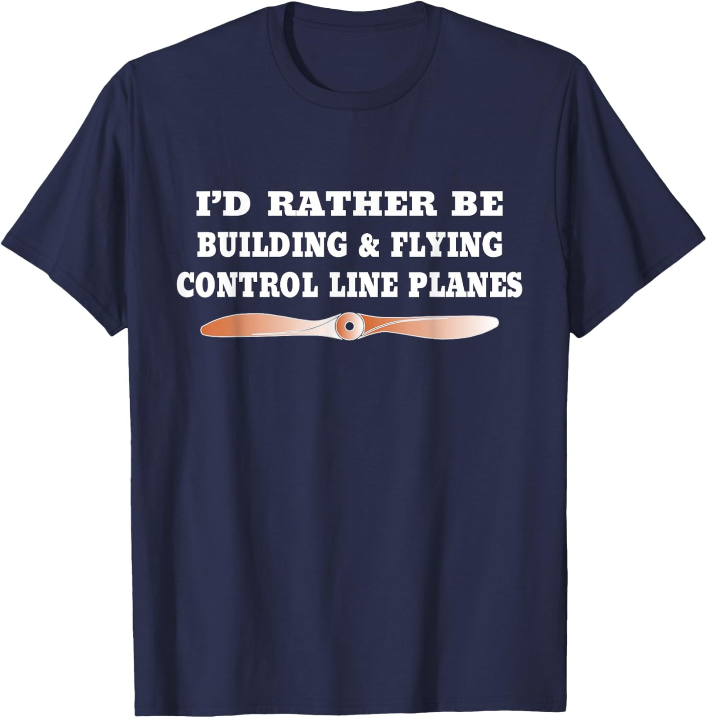 Rather Be Building & Flying Control Line Planes T-Shirt - T-Shirt | Navy