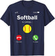 Softball is Calling Funny Phone Screen T-Shirt - T-Shirt | Navy