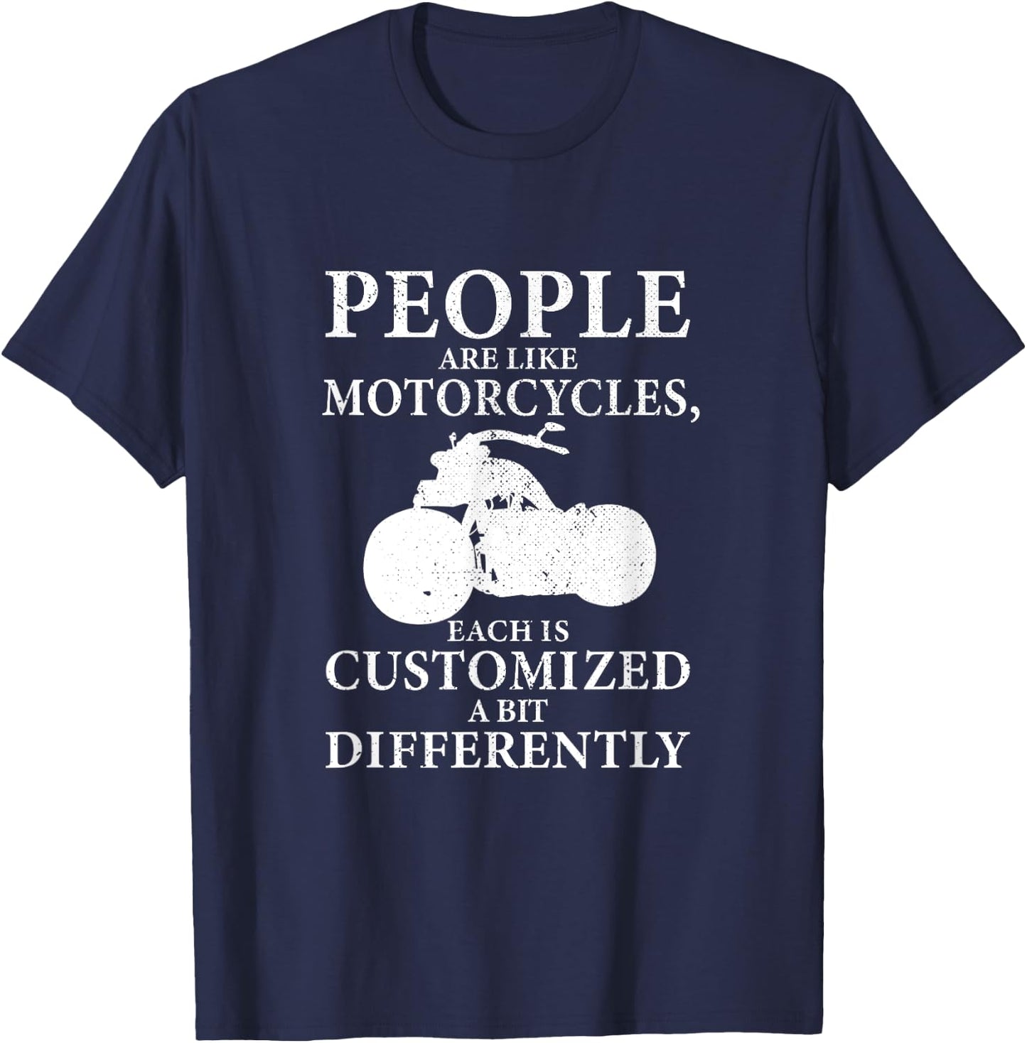 People are like motorcycles T-Shirt - T-Shirt | Navy