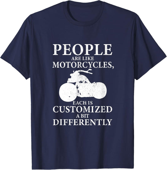 People are like motorcycles T-Shirt - T-Shirt | Navy
