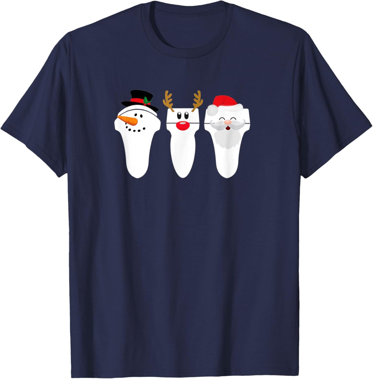 Christmas Ultrasound Transducer Sonogram Probe Holiday Tech T-Shirt - T-Shirt | Navy