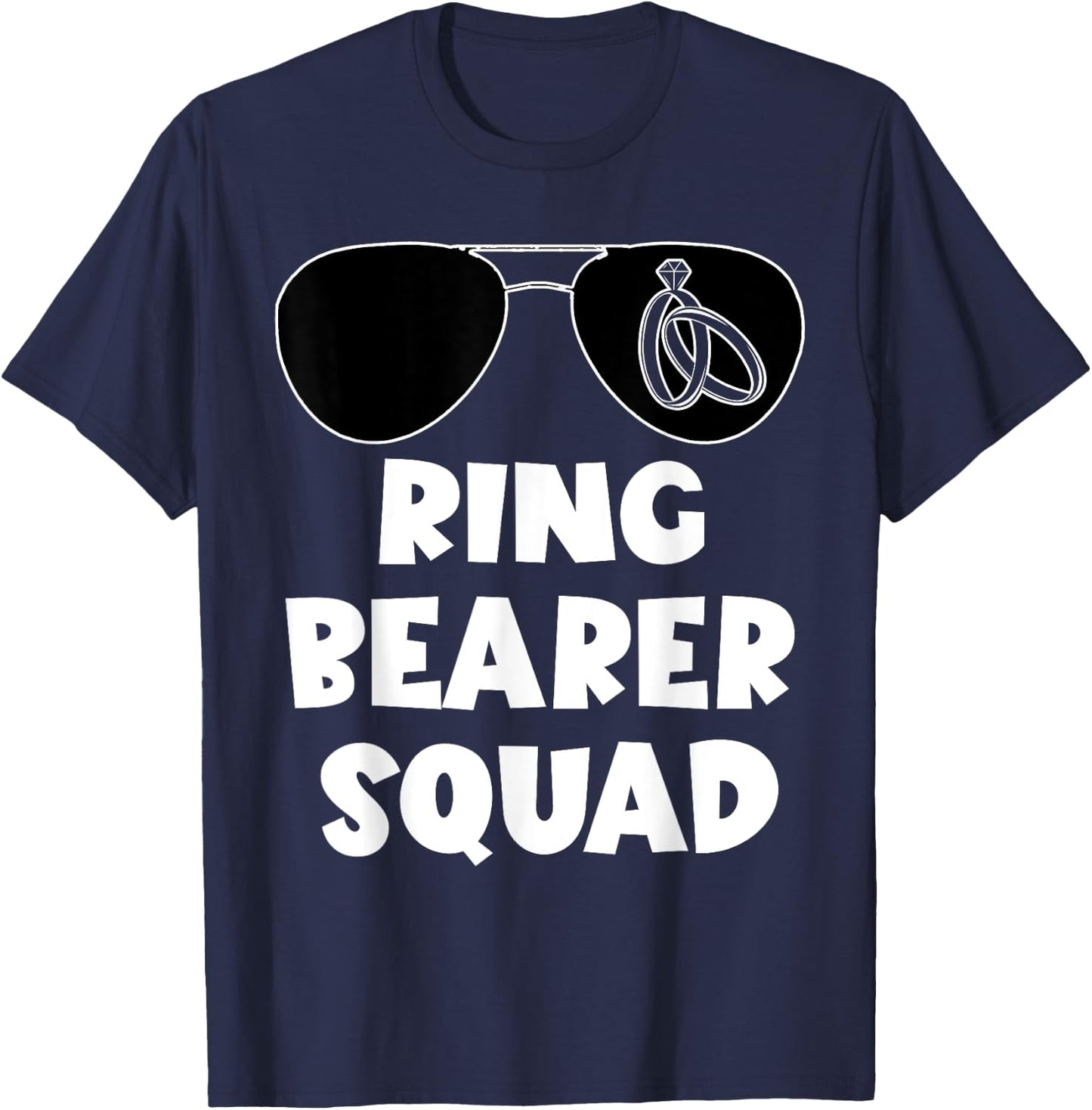 Squad Wedding Party Ring Sunglass Ring Bearer Security T-Shirt - T-Shirt | Navy