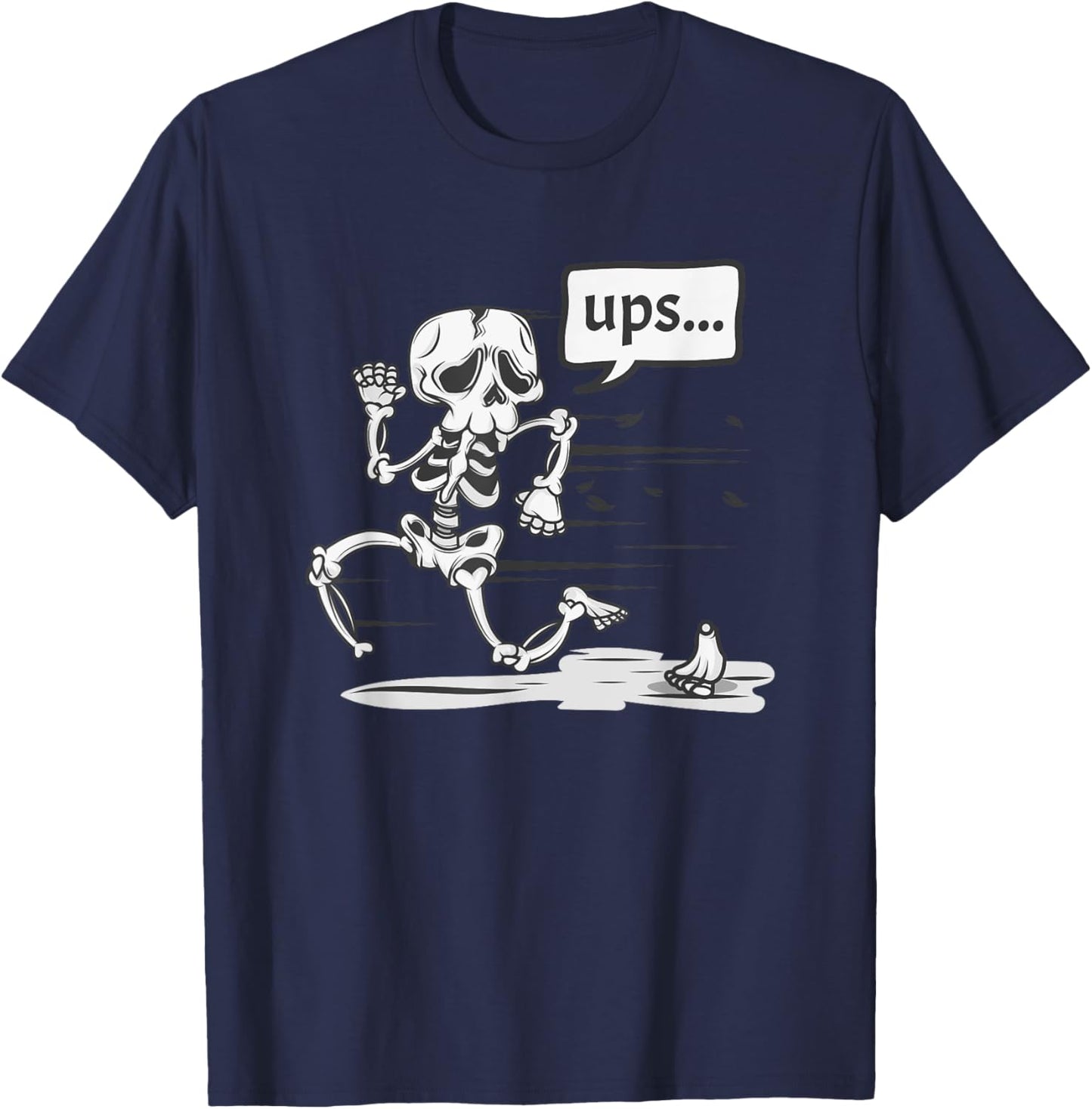 Funny Broken Bone Foot Skeleton Surgery Gift Men Women Kids T-Shirt - T-Shirt | Navy