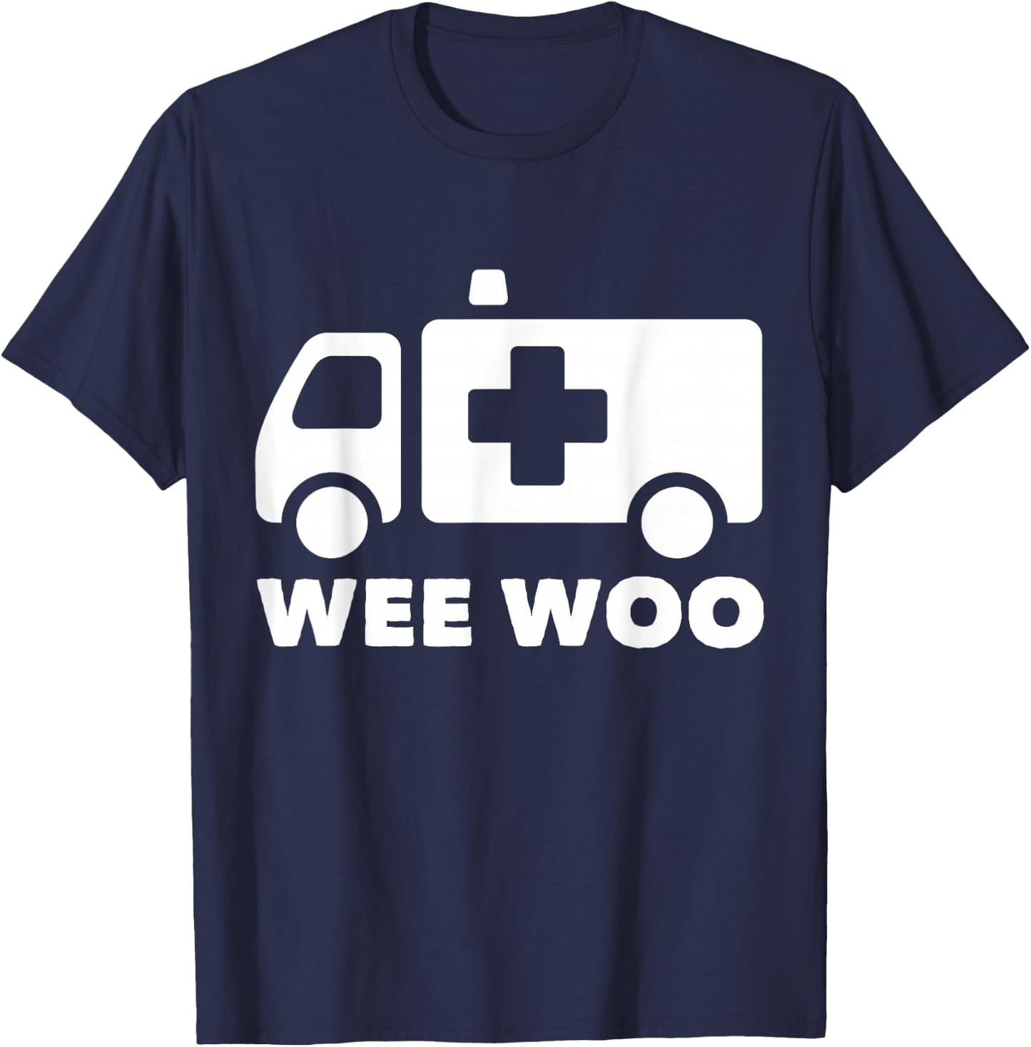 Wee Woo Paramedic First Aid Ambulance T-Shirt - T-Shirt | Navy