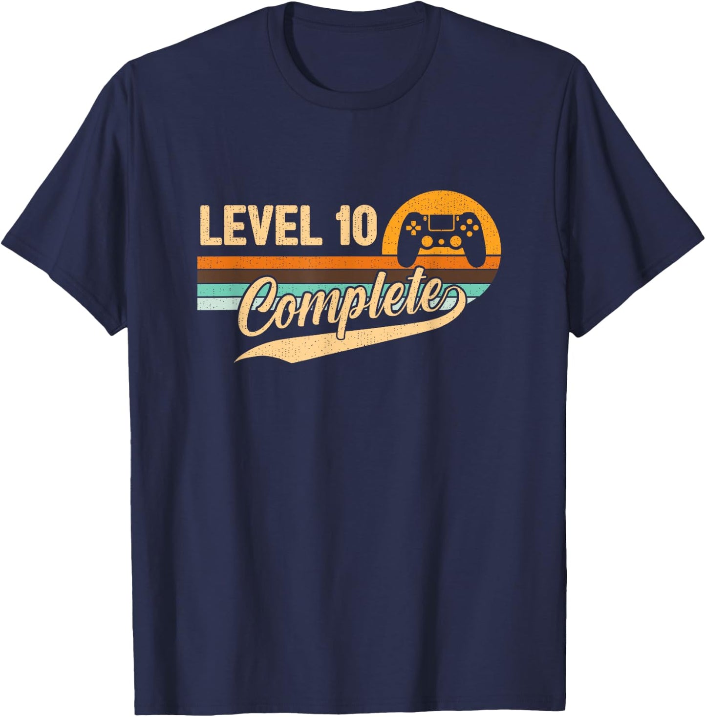 10th Wedding Anniversary 10 Year Him & Her Level 10 Complete T-Shirt - T-Shirt | Navy