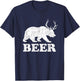 Beer-Bear-Deer-Funny-Gift-For-Beer-Lovers-Drinkers-Men-Women T-Shirt - T-Shirt | Navy