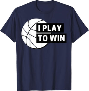I play fun to win basketball sports T-Shirt - T-Shirt | Navy